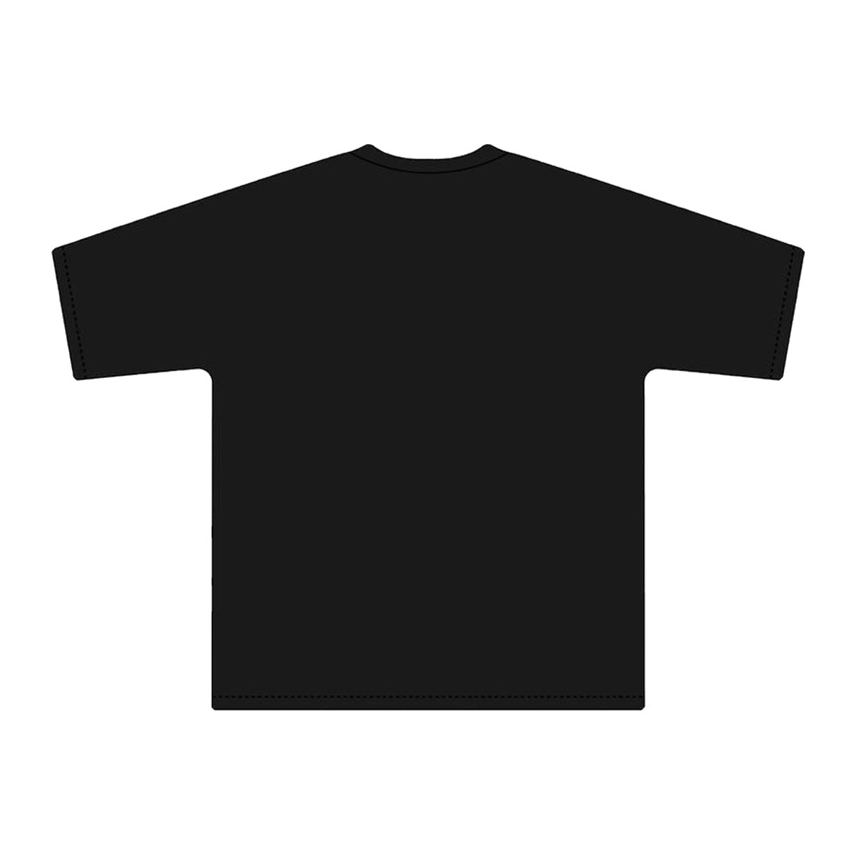 Espalda lisa de playera negra Clover Garments